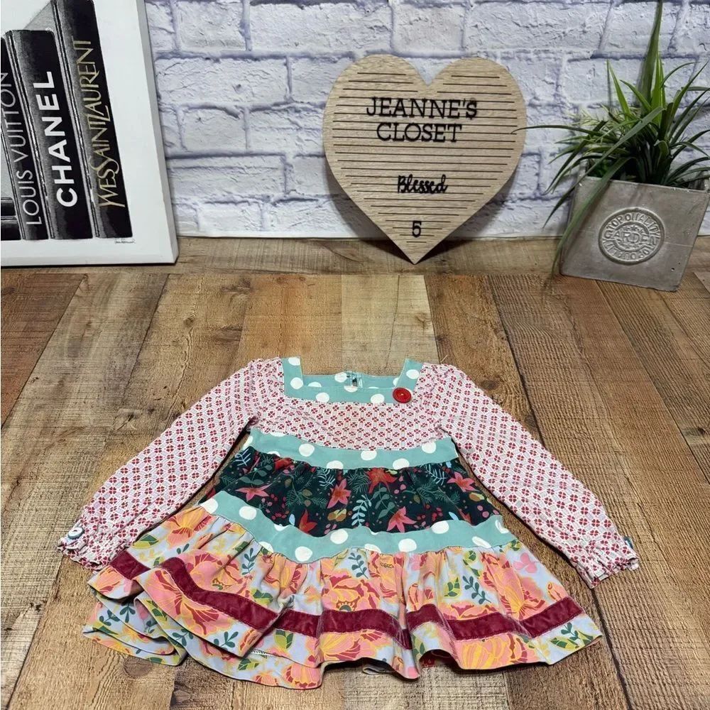 SIZE 2 Matilda Jane 2016 Once Upon a Time Party Mix Dress Fall Leaves Dress